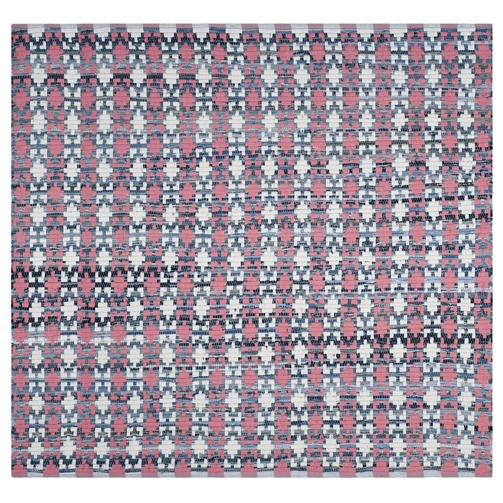 Safavieh Montauk 5" Square Coral and Multicolor Area Rug, , large