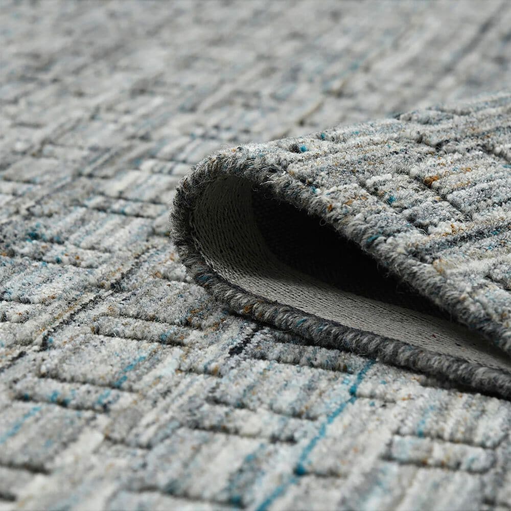 Amer Rugs Houston 3&#39;6&quot; x 5&#39;6&quot; Turq Gray Area Rug, , large