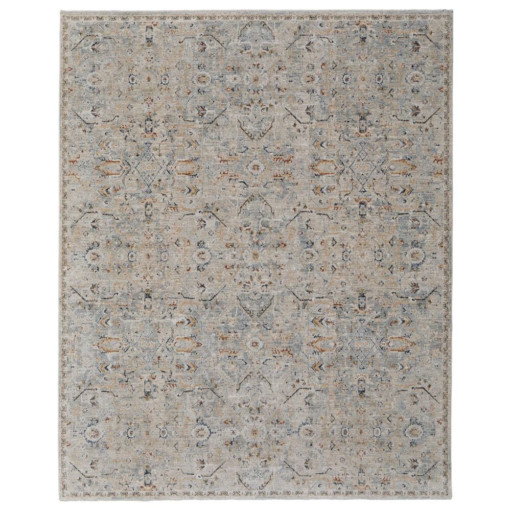Feizy Pasha 39M6F 5" x 7"6" Ivory and Multicolor Area Rug, , large