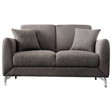 Furniture of America Guillen Stationary Loveseat in Brown, , large