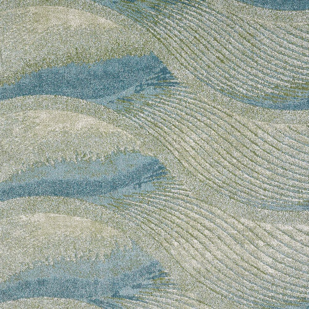 Kas Oriental Rugs Illusions Waves 3&#39;3&quot; x 4&#39;11&quot; Seafoam Area Rug, , large