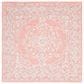 Safavieh Micro-Loop Oriental 3" Square Pink and Ivory Area Rug, , large