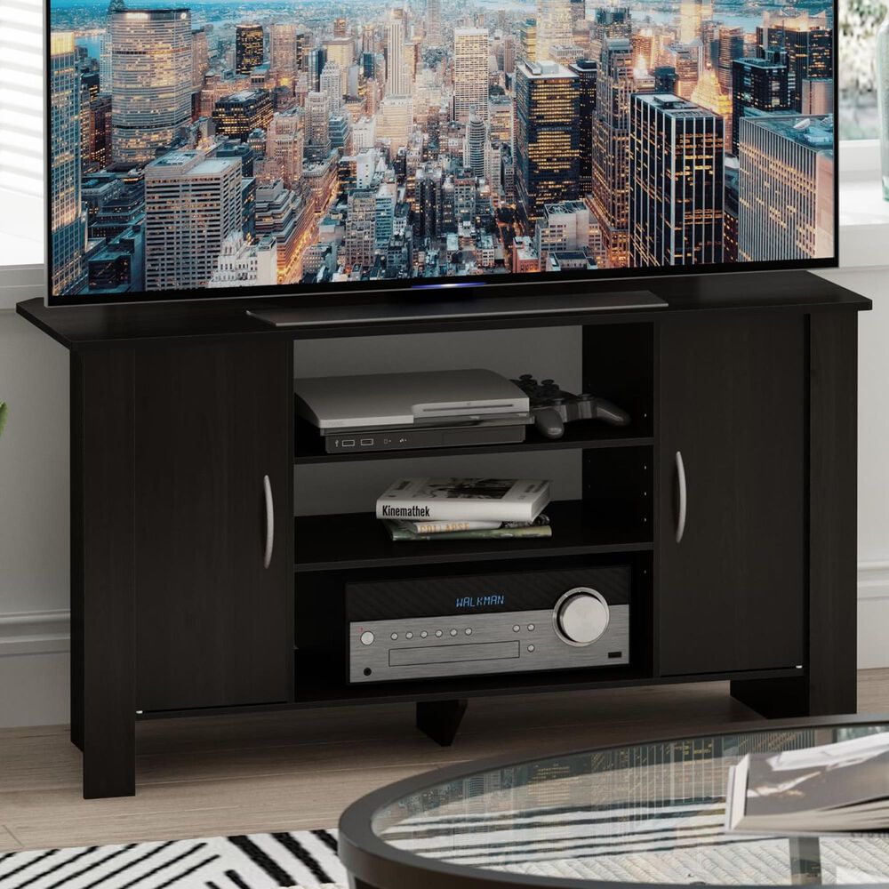 HOMLUX 42.1" Modern TV Stand Entertainment Center with 2-Door in Espresso, , large