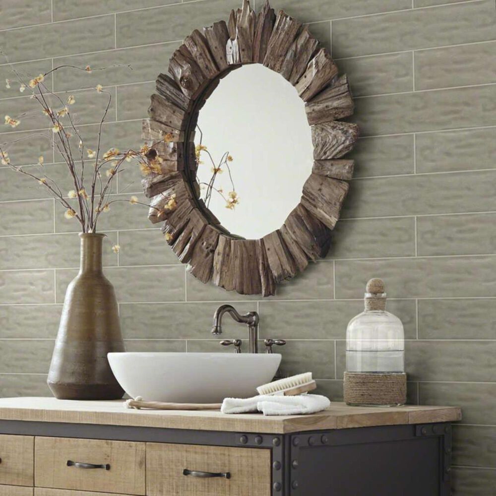 Shaw Geoscape Taupe 4&quot; x 16&quot; Ceramic Wall Tile, , large