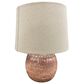 Teak Interiors Happy House Capiz Table Lamp in Pink and Natural, , large