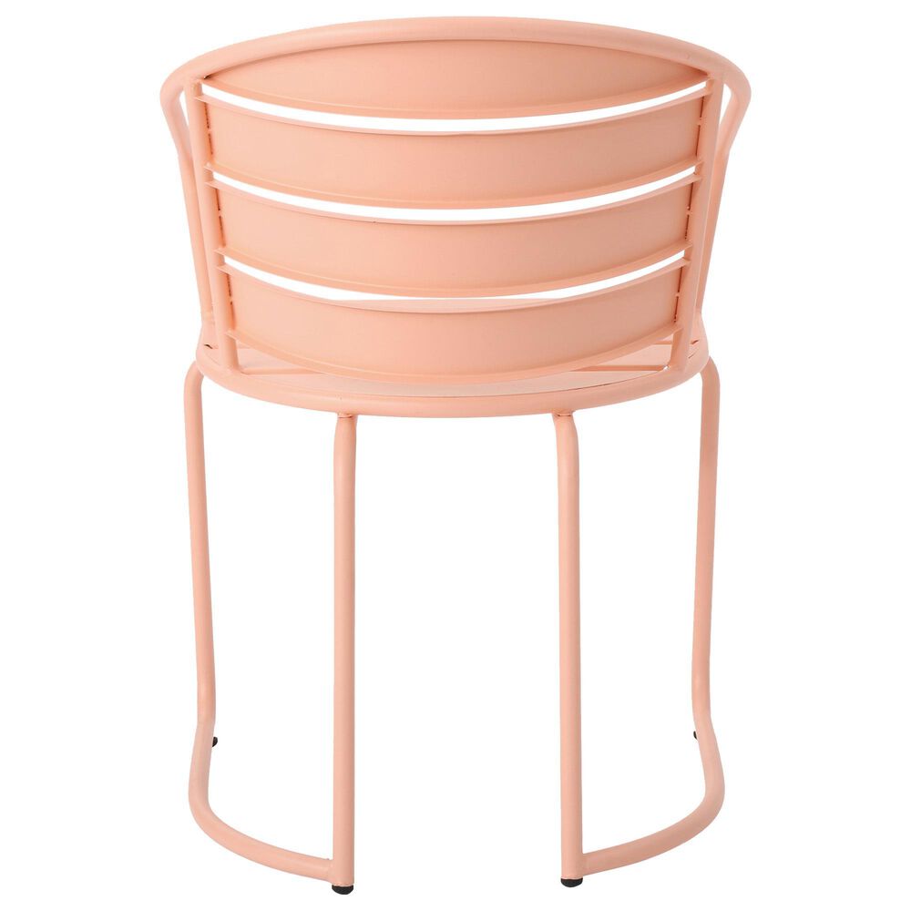 Hearth and Haven Santa Monica 3-Piece Outdoor Bistro Set in Coral, , large