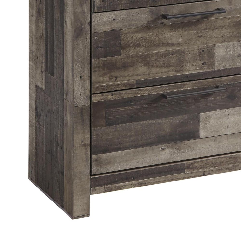 Signature Design by Ashley Derekson 5 Drawer Chest in Walnut and Gray, , large