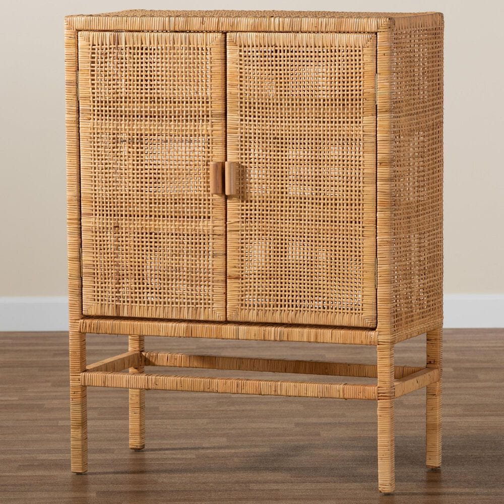 Baxton Studio Vivan 3-Shelf Storage Cabinet in Natural Brown, , large