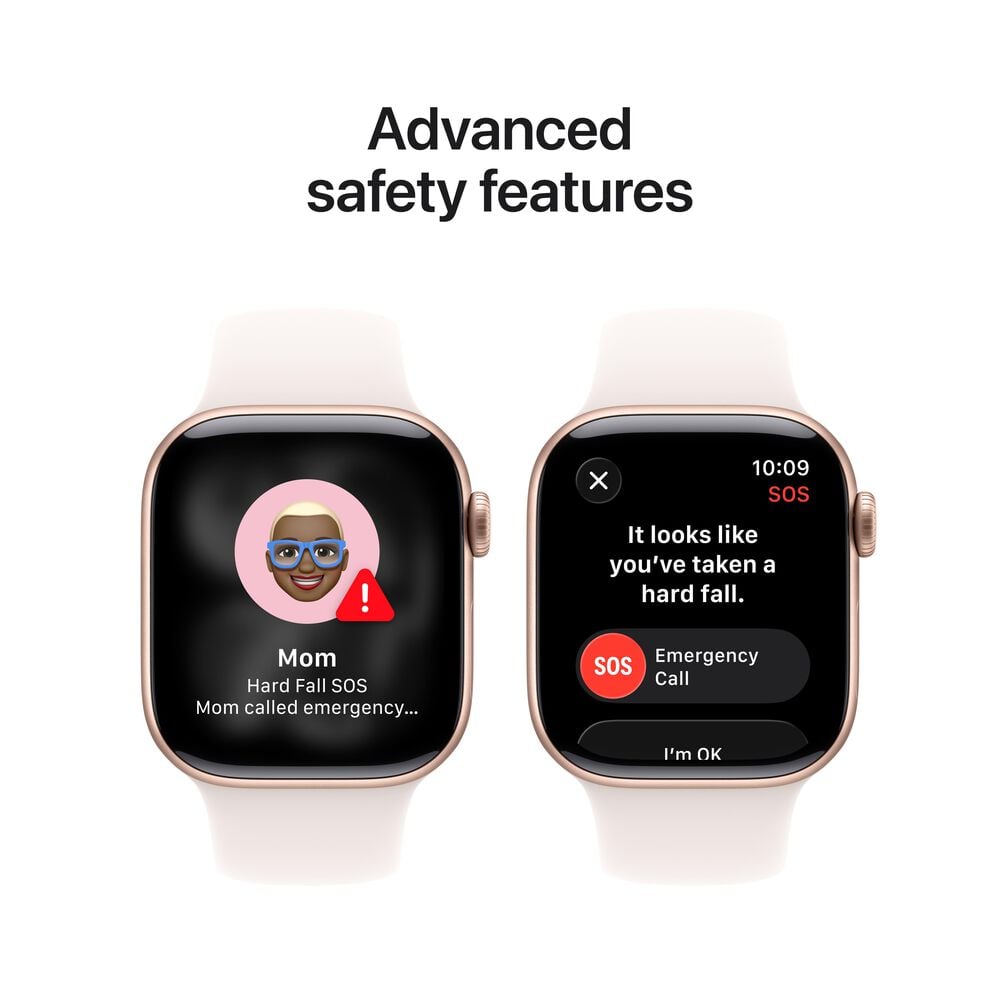 Apple Watch Series 11 &#40;GPS+Cellular&#41; 42mm Rose Gold Aluminum Case with Light Blush Sport Band - S/M - Rose Gold - &#40;2025&#41;&#40;Pre-Order&#41;, , large
