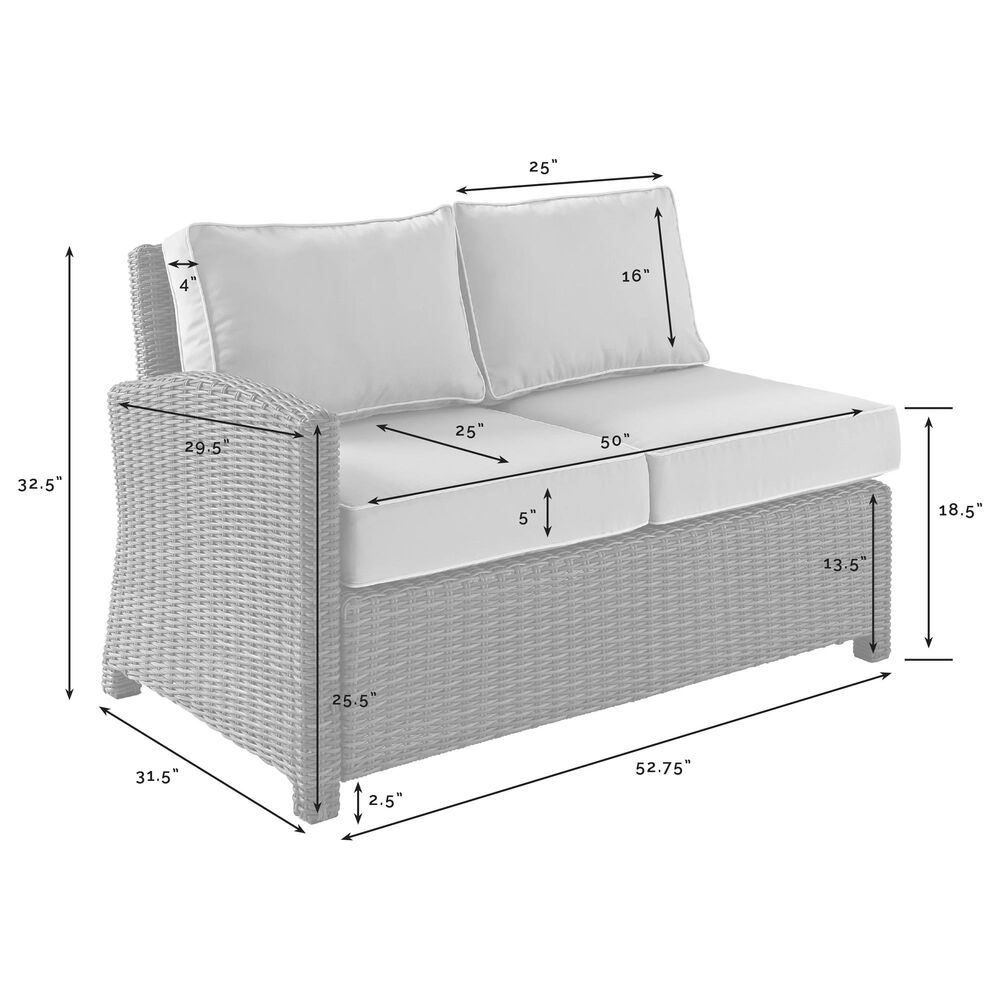 Crosley Furniture Bradenton 5-Piece Patio Sectional Set in Gray and Brown, , large