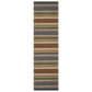 Safavieh Montauk 2"3" x 8" Navy and Multicolor Runner, , large