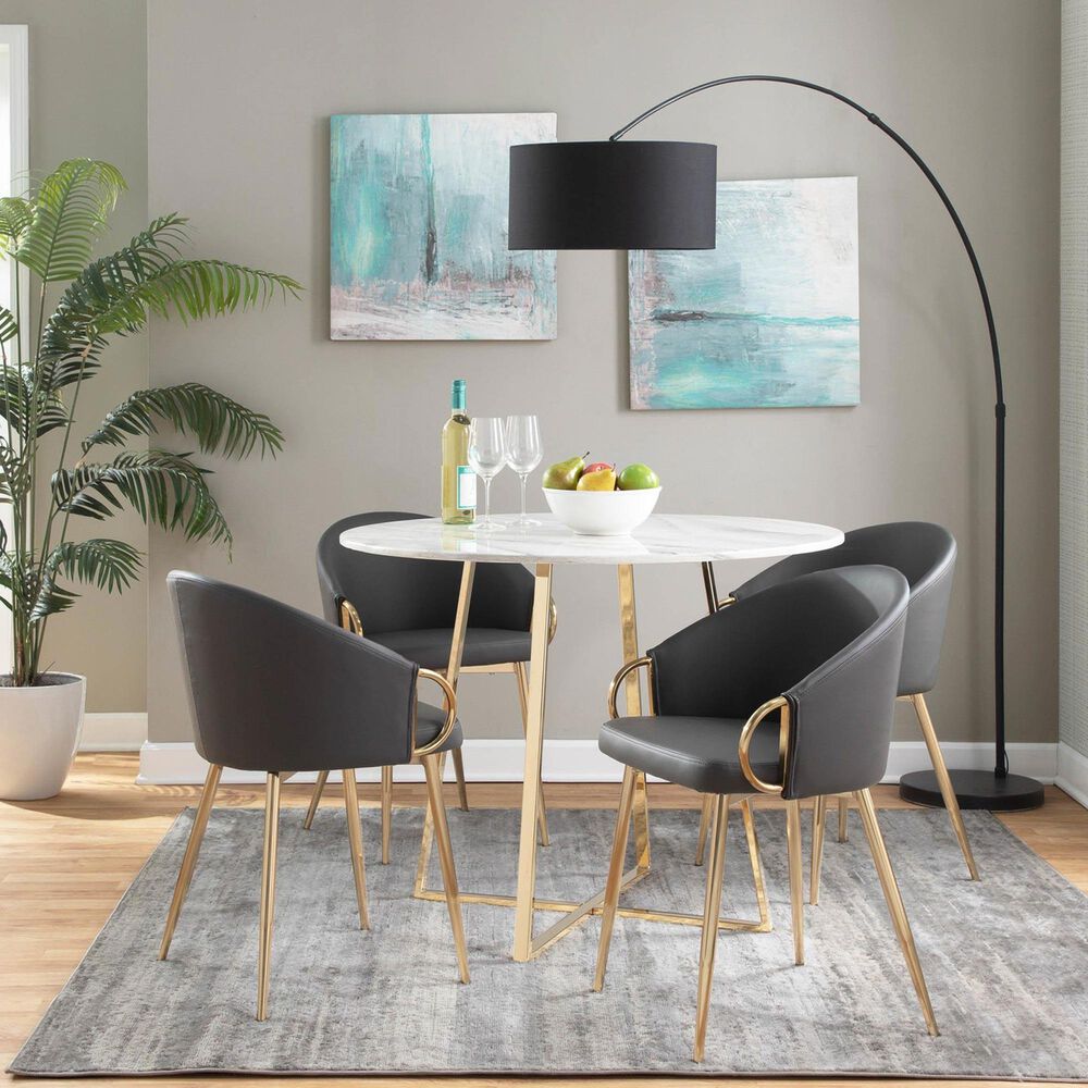 LumiSource Claire Accent Chair in Grey, , large