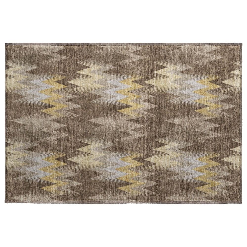 Dalyn Rug Company Soft Essentials Chevron Chocolate 2"6" x 3"10" Area Rug, , large