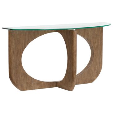 Nicolette Home Lainey Console Sofa Table in Almond and Clear, , large