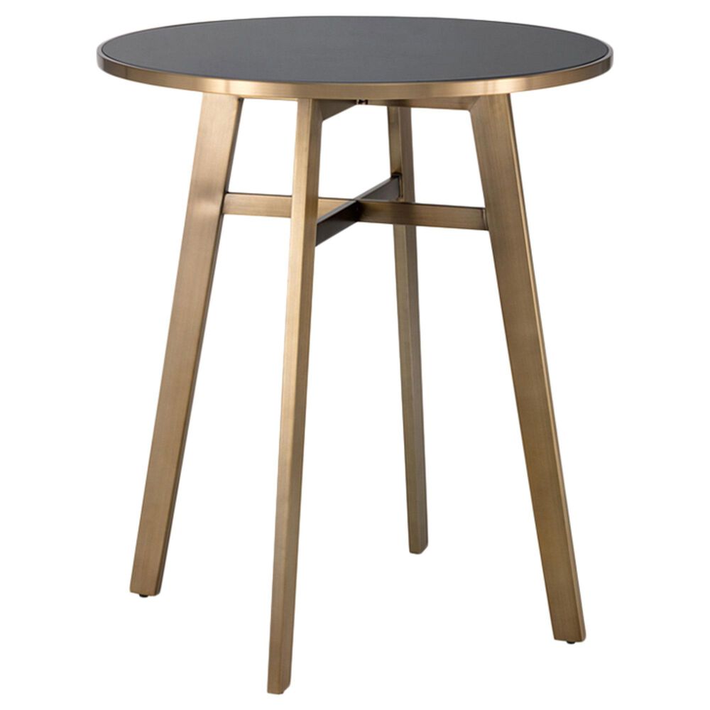 Sunpan Trading & Importing Bronx Bar Table in Antique Brass and Black, , large