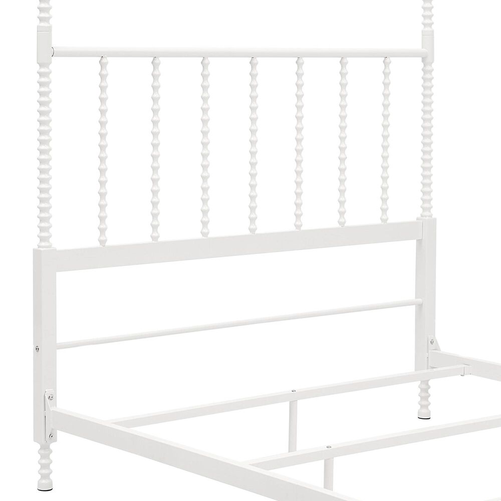 Furniture of America Elliot Full Canopy Bed in White, , large
