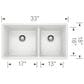 Blanco Precis 33" 1-3/4 Double Bowl Kitchen Sink in White, , large