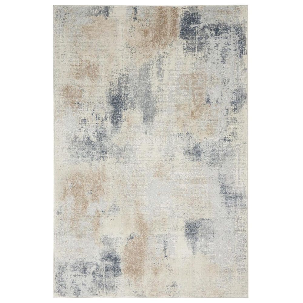 Nourison Rustic Textures RUS02 2"2" x 7"6" Beige and Grey Runner, , large
