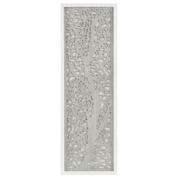 Hampton Park Laurel Wall Panel in Grey and White, , large