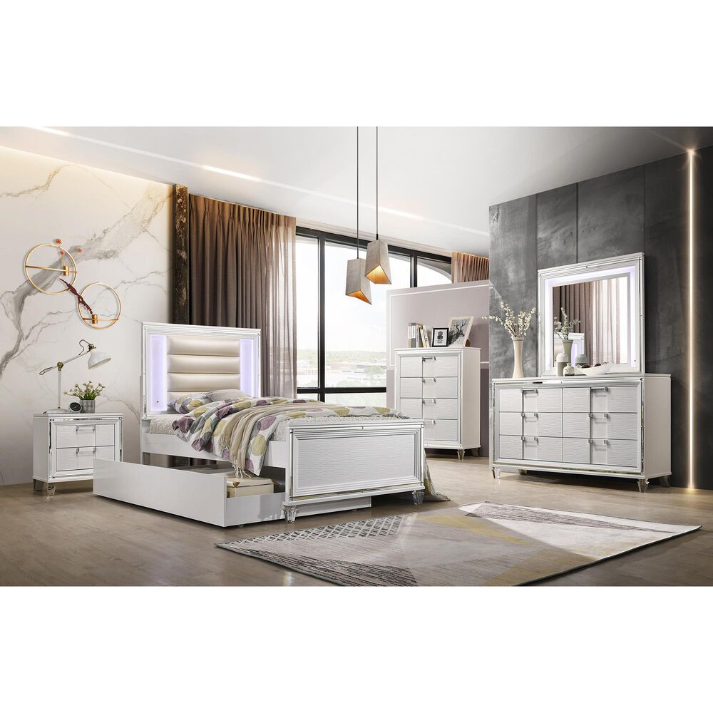 Mayberry Hill Twenty Nine 4 Piece Twin Bedroom Set with Trundle in White, , large