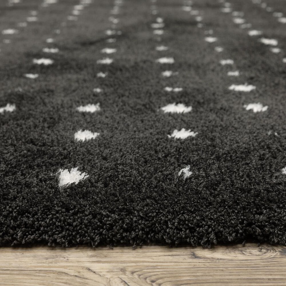Oriental Weavers Galileo GAL04 Black and Ivory 9&#39;10&quot; x 12&#39;10&quot; Area Rug, , large