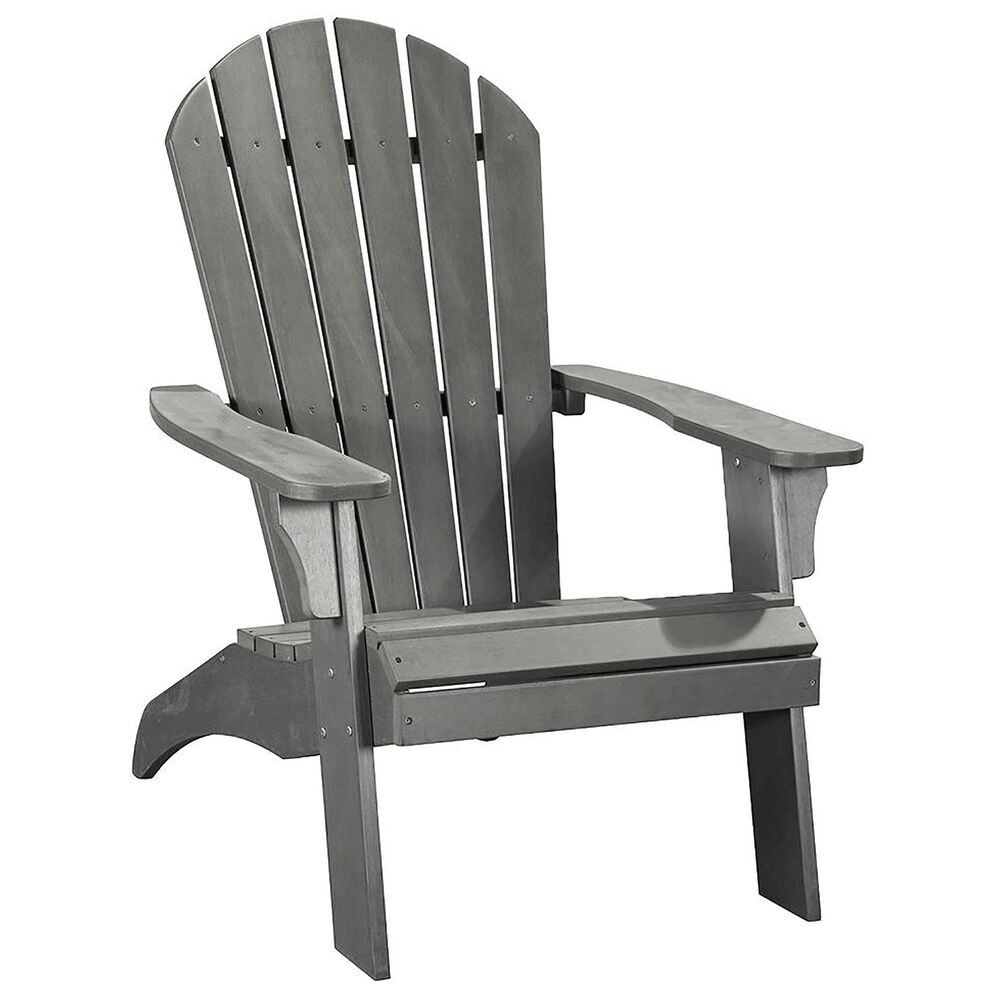 RedOak Creations King Size Adirondack Chair in Gray, , large