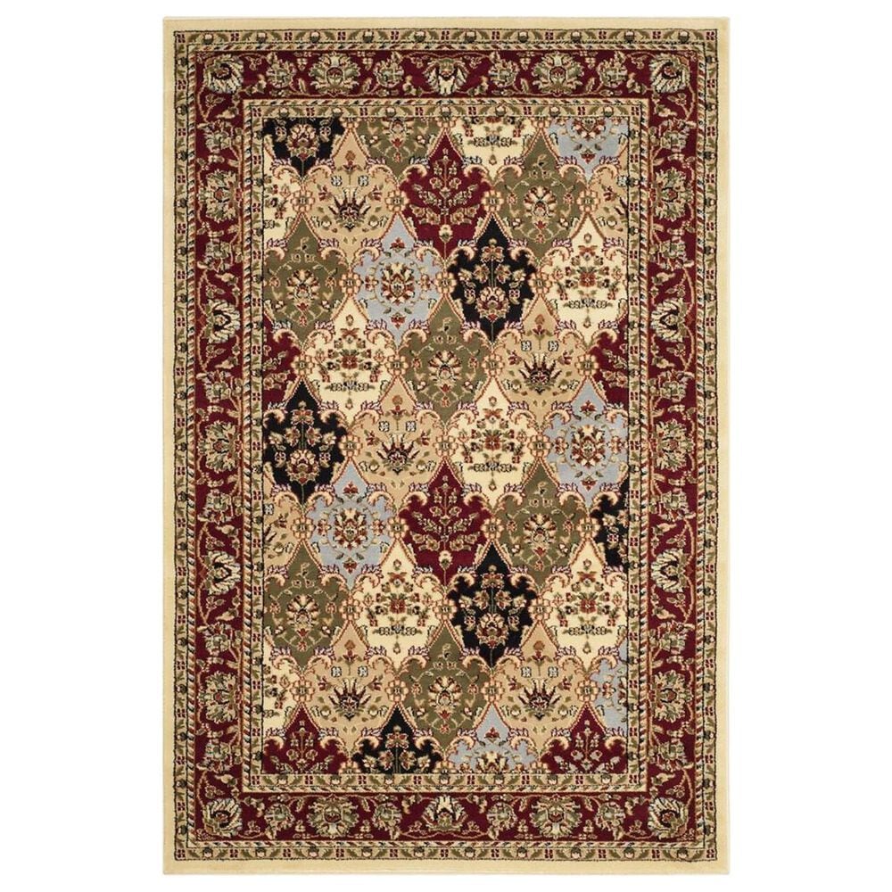 Safavieh Lyndhurst LNH320 3"3" x 5"3" Multicolor and Red Area Rug, , large