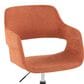 Lumisource Margarite Task Chair with Orange Fabric Cushion in Black, , large