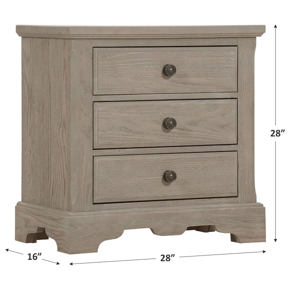 Viceray Collections Heritage Mansion 3 Drawer Nightstand in Greystone, , large