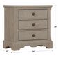 Viceray Collections Heritage Mansion 3 Drawer Nightstand in Greystone, , large