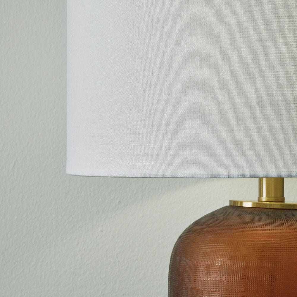 Ashley Farberman Glass Table Lamp in Amber and Gold, , large