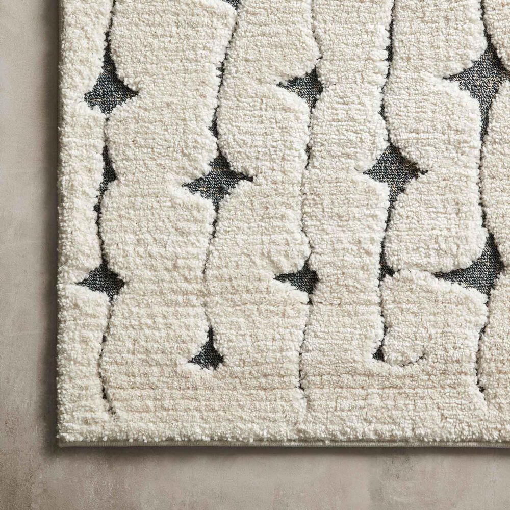 Loloi II Hagen 3&#39;7&quot; x 5&#39;7&quot; White and Navy Area Rug, , large