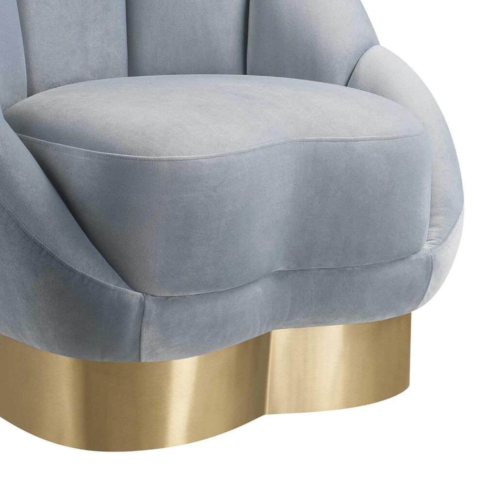 37B Bloom Velvet Chair in Sea Blue, , large