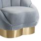 37B Bloom Velvet Chair in Sea Blue, , large