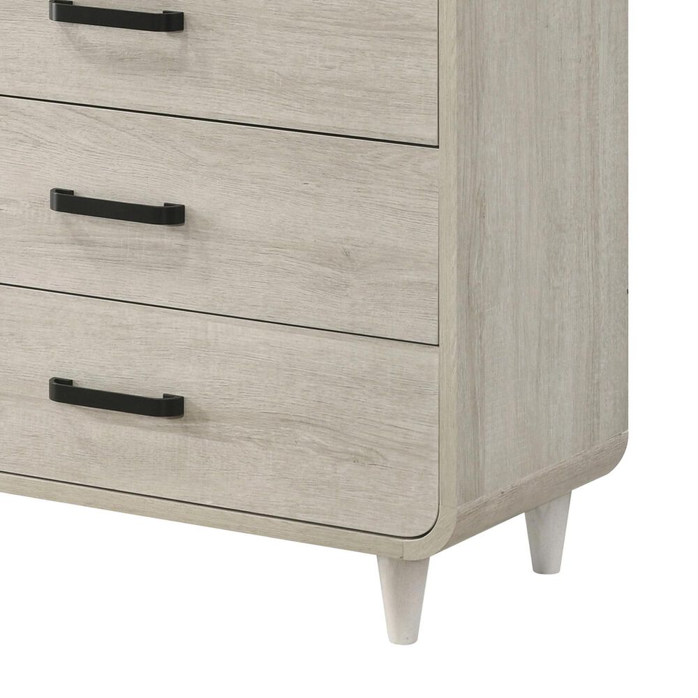 Crown Mark Nyomi 5-Drawer Chest in White, , large