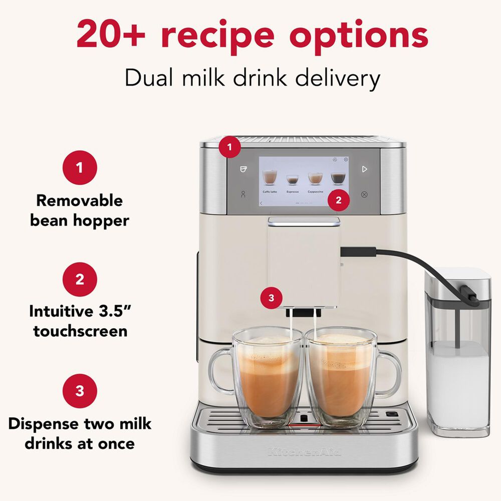 KitchenAid Full Automatic Espresso Machine in Porcelain White, , large