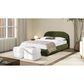 Jennifer Taylor Home Archie Puffy Grounded Queen Upholstered Platform Bed in Olive Green, , large