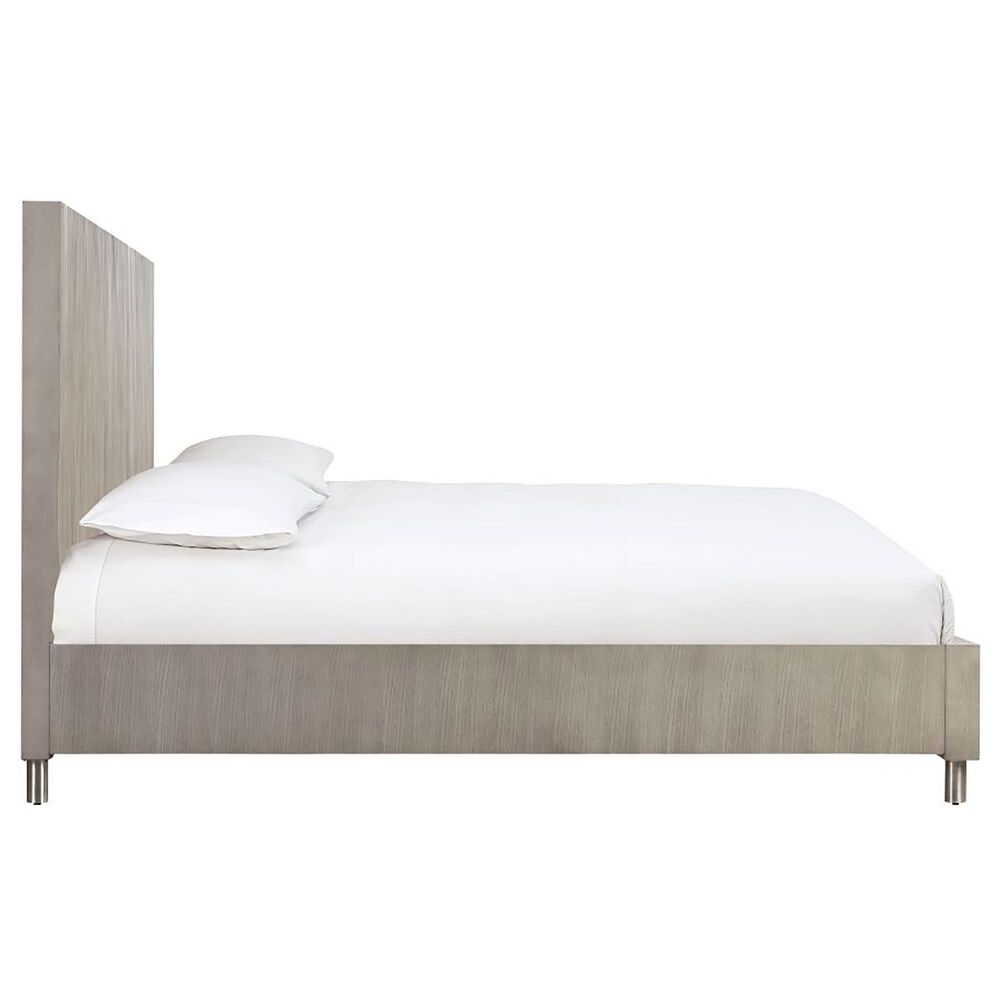 Urban Home Argento Queen Platform Bed in Misty Grey and Stainless Steel, , large