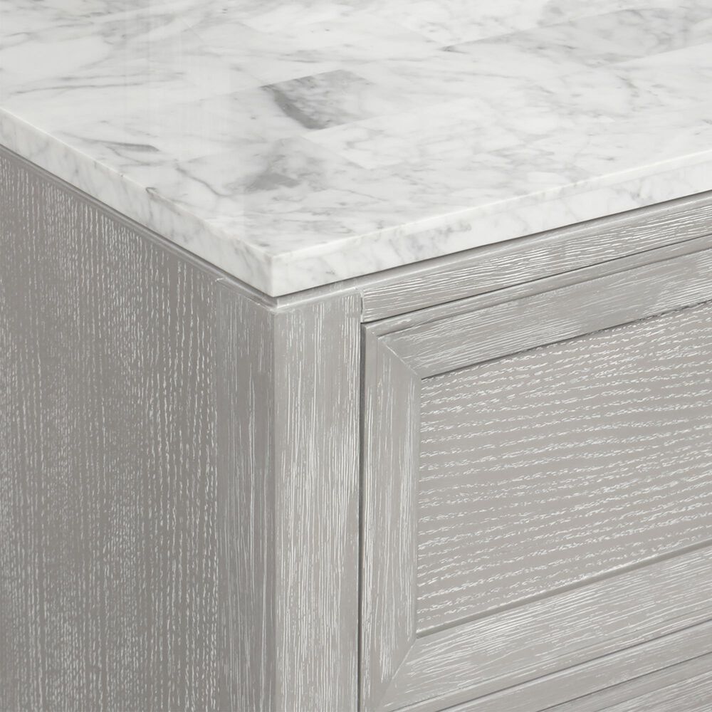 New Heritage Design Fiona 6-Drawer Dresser in Mist Gray and White, , large