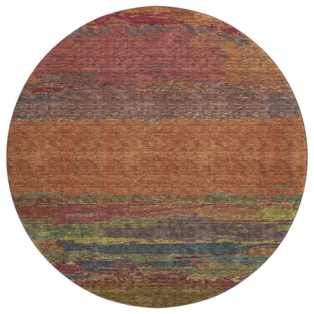 Dalyn Rug Company Trevi TV8 8" Round Terracotta Area Rug, , large