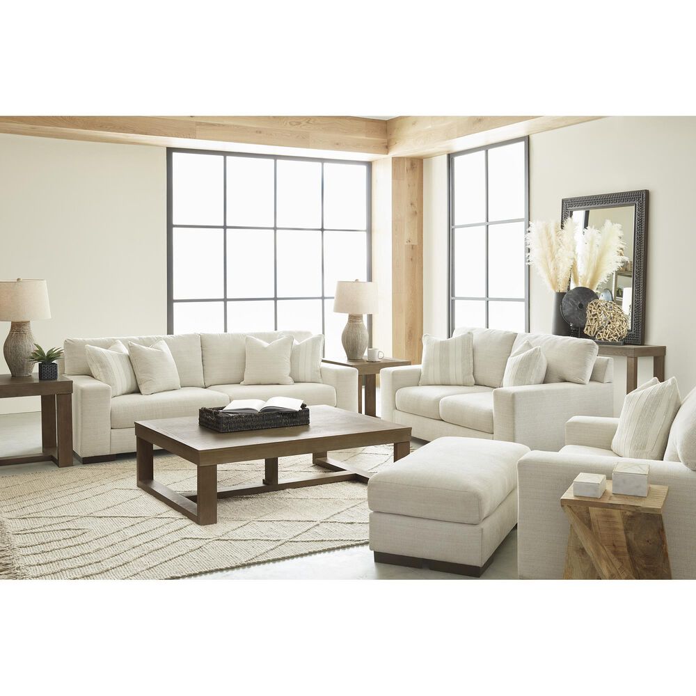 Ashley Maggie Stationary Loveseat in Birch, , large