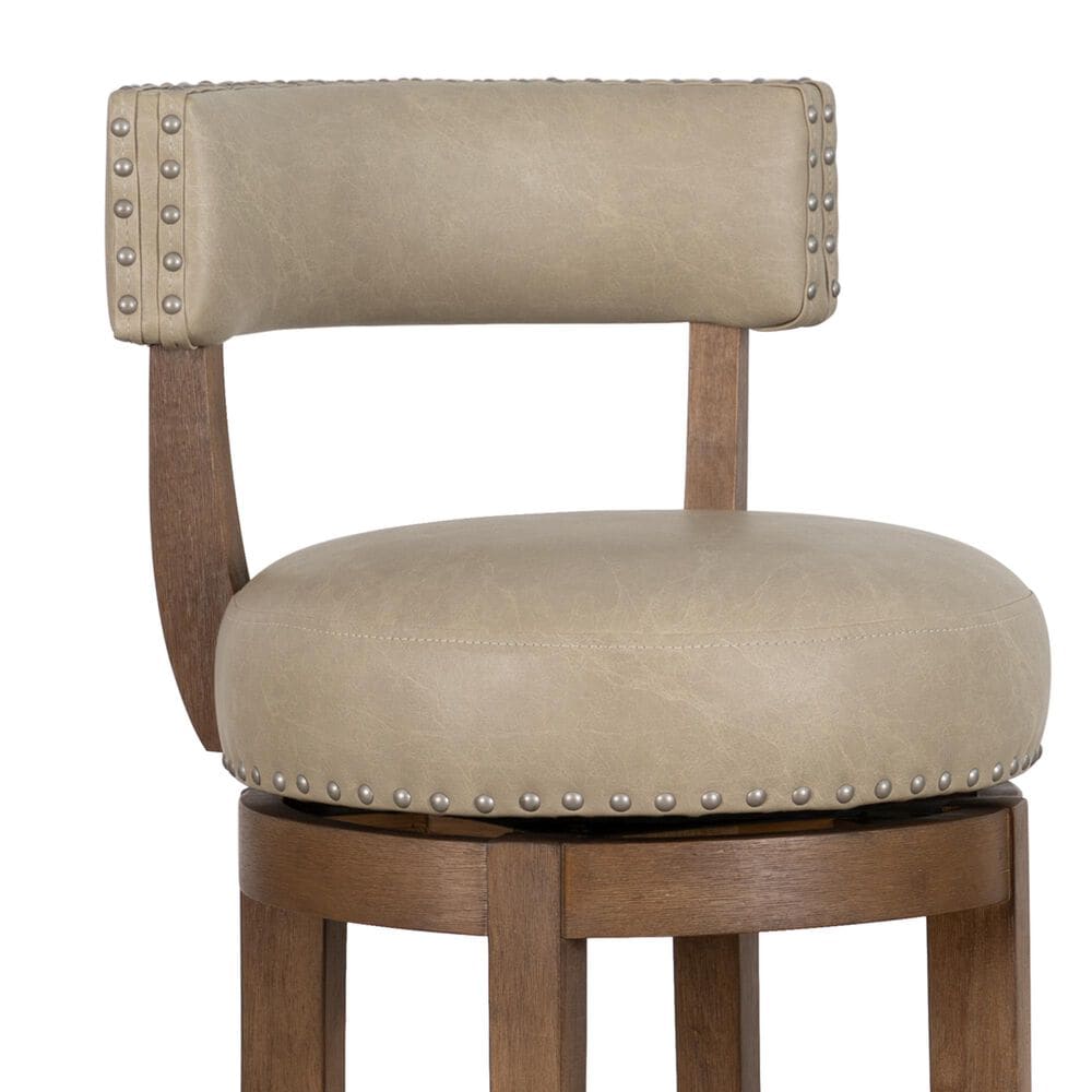 Armen Living Mystic 30" Swivel Bar Stool in Portobello Brown, , large