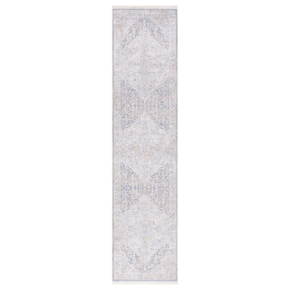 Safavieh Marmara MRM320B 2" x 8" Beige, Blue and Rust Runner, , large