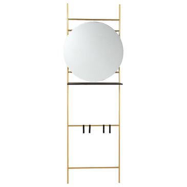 Southern Enterprises Medhurst Hall and Entry Organizer with Mirror in Gold and Black, , large