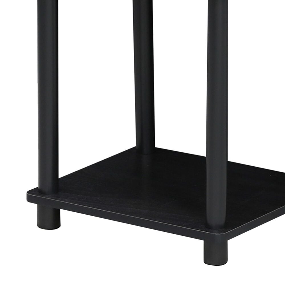 HOMLUX 3-Tier Turn-N-Tube End Table in Americano and Black (Set of 2), , large