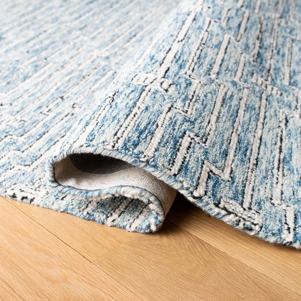 Safavieh Micro-Loop MLP178M 8&#39; x 10&#39; Light Blue and Ivory Area Rug, , large