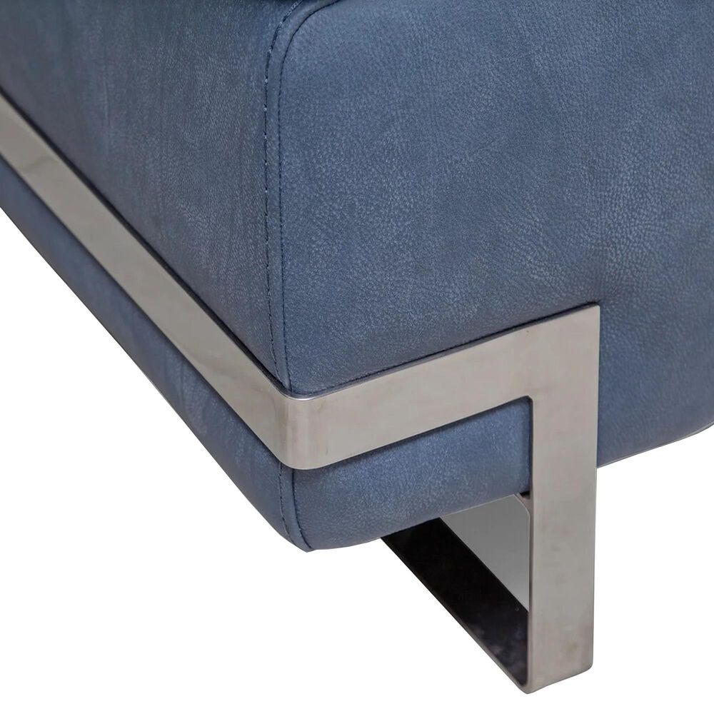 Bellini Modern Living Amanda Sofa with Adjustable Headrest in Pacific Blue, , large