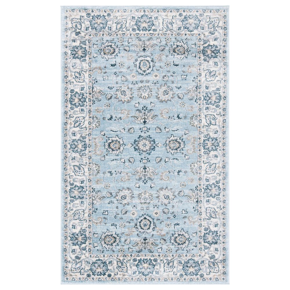 Safavieh Isabella ISA940M 3" x 5" Light Blue and Cream Area Rug, , large