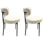 Hearth and Haven Side Chair with White Cushion in Black (Set of 2), , large
