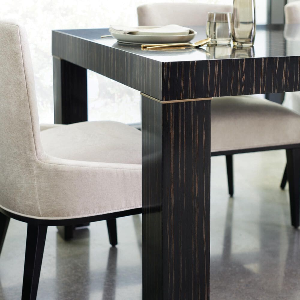 Schnadig Edge Dining Table in Striated Ebony and Lucent Bronze - Table Only, , large